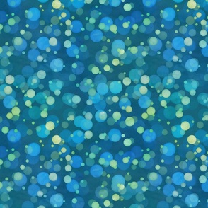 Teeming ocean coordinate dots dark