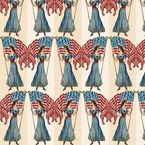 FLAG BEARERS SMALL - AMERICANA COLLECTION (CREAM)