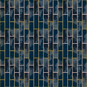 Navy tiles subway vertical