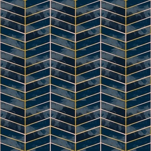 Navy tiles herringbone