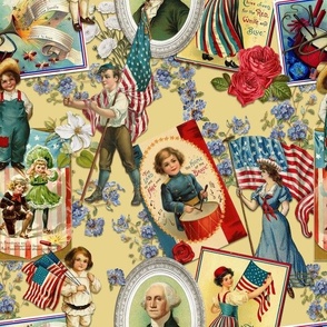 PATRIOTIC ARRAY  LARGE- AMERICANA COLLECTION (YELLOW)