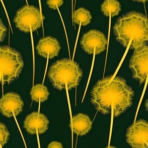 Dandelions with a glow