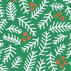 pine and berries/green orange