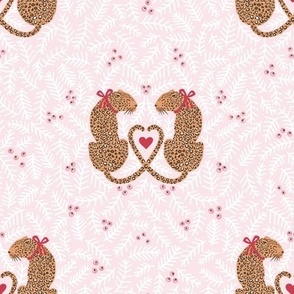 festive leopard/light pink and orange