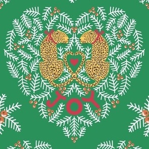 festive leopard joy/green
