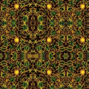 Yellow blooms pattern