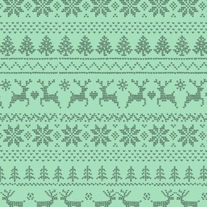 Holiday Sweater Pattern x Mint Green