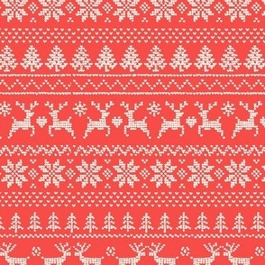 Holiday Sweater Pattern x Bright Red