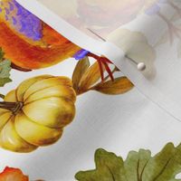 Turkey watercolor thanksgiving fall holiday pattern