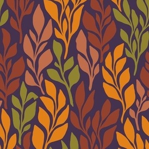 August Leaves // Medium // Amethyst purple branch