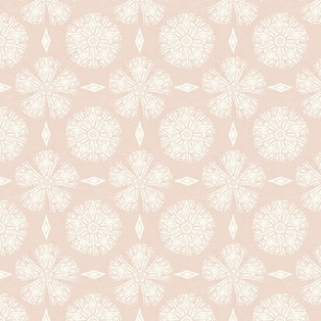 Ophelia Medallion Tile Cream on Blush