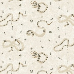 Mystic Snakes 12" - Ivory + Black