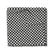 small - hand drawn Checker Chequerboard Pattern - Blackest Black