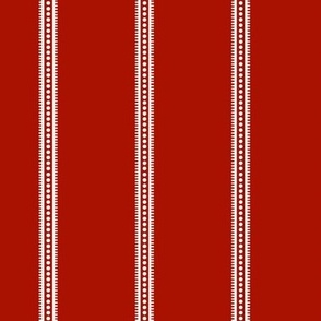 Winged Stripe: Turkey Red Bandana Stripe, Fringed Stripe