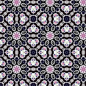 Joyous Play and Surprise - Pink, Black, and White Geometric