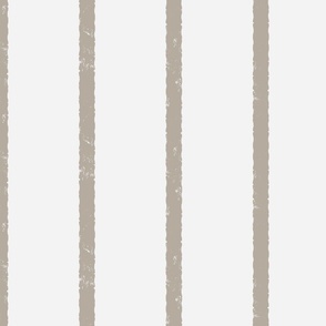 sketchy vertical stripe - off white and warm grey