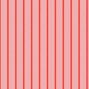Small sketchy vertical stripe - Pink and vivid orange
