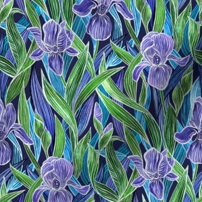 Iridescent Irises - Small 