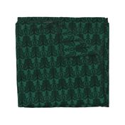 Damask Arsenic & Dark Green 18thC Regency Baroque Rococco