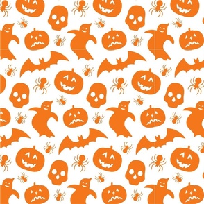 Orange and white Halloween design 