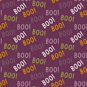 Boo ghost mysterious colourful letters