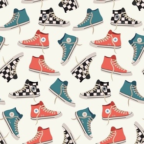 Sneakers, skater, kid pattern