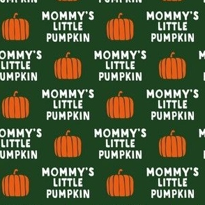 mommy's little pumpkin - halloween - forest green - LAD22