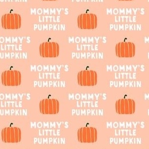 mommy's little pumpkin - halloween - peach - LAD22