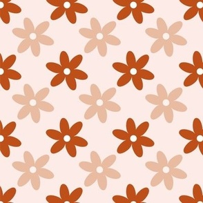Simple flowers seamless pattern