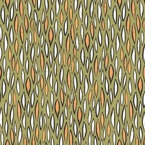 Additional Fall Autumn Abstract Ditsy Textured Pattern Moss Green