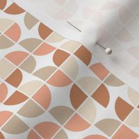 Retro mid-century fifties style geometric pattern groovy vintage palette beige gray neutral
