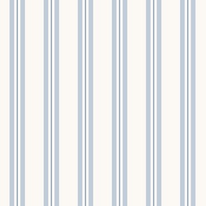 Ticking Stripes, Light Blue, Medium Scale, Grandmillennial Farmhouse 