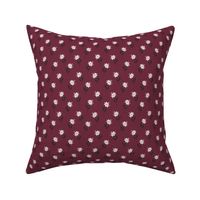 Micro Ditsy Florals Coordinating Pattern Burgundy 