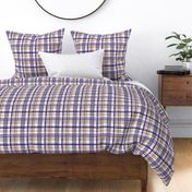 purple and gold fall plaid - LAD22