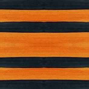 Halloween Stripes Watercolor, Orange and Black Water Color Stripes on Linen Texture Background
