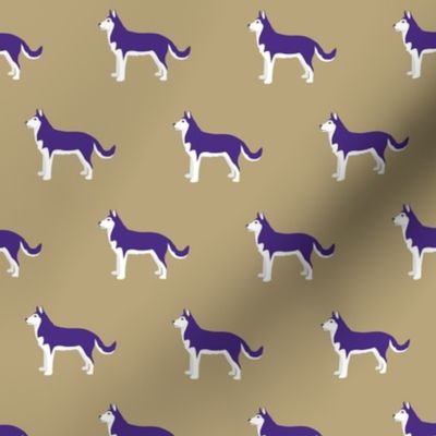 Siberian Husky - Huskies - Purple on gold - LAD22