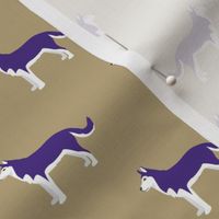 Siberian Husky - Huskies - Purple on gold - LAD22
