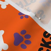 Halloween Dog Paw Tricks For Treats Orange and Black