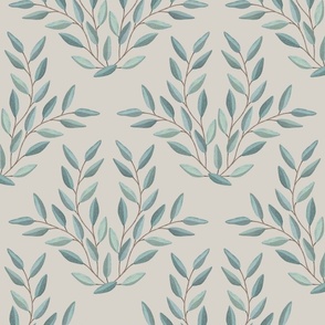 BOTANICAL DAMASK 01 TIMBERWOLF 24