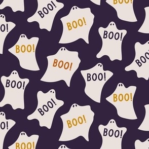 Halloween boo ghosts trick or threat