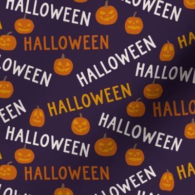 Spooky Halloween pumpkins letters