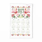 Folk flower calendar 2023 wallhanging