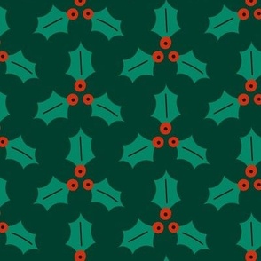 Simple mistletoe Christmas pattern 