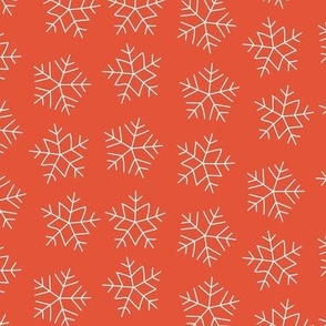 Simple white winter Christmas snowflakes