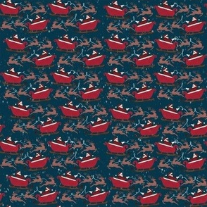 (mini) santa sleighs - navy