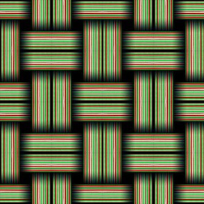 Striped Weave Green and Red