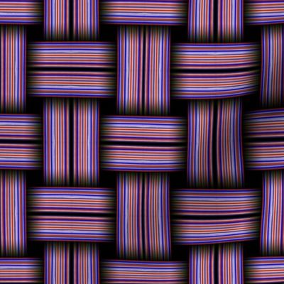 Striped Weave Red and Blue