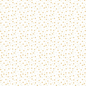 Orange and white, tiny polka dots,   Daisy dot coordinate