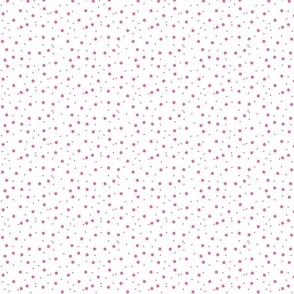 Pink and white, tiny polka dots,   Daisy dot coordinate