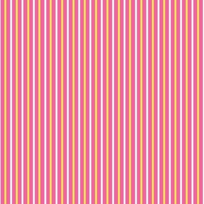 Pink, yellow,  white, stripe, stripes  Daisy dot coordinate